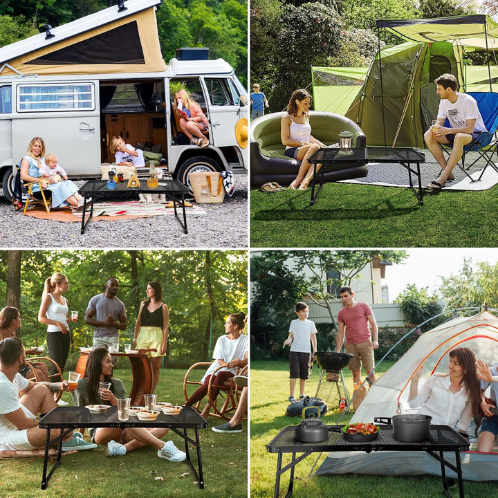 Odoland Tragbarer Campingtisch Ultraleichter Aluminium Klappbarer Picknicktisch Kleiner Campingtisch