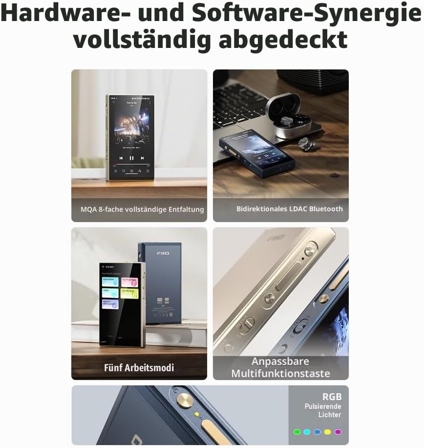 FiiO M21 High-Res tragbarer Musikplayer (Dunkelblau), Dunkelblau