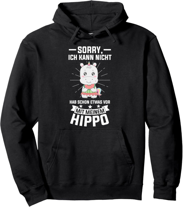 Hippo Flusspferd Pullover Hoodie