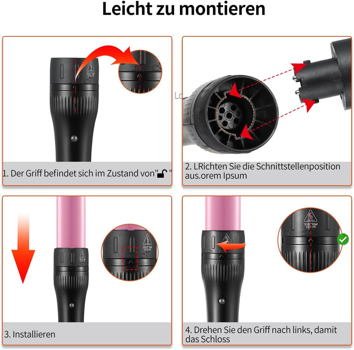 3 in 1 Lockenstab Set, Lockenstab Kleine Locken, 2-Temperatur, Verlängerung Design Hair Curler, Schn