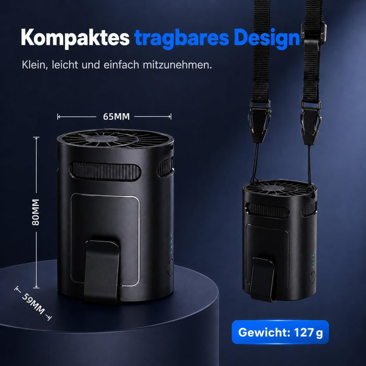 KoveYzao Tragbarer Ventilator, Aufladbarer Clip Ventilator mit 4 Speed & 13000 U/min Starker Luftstr