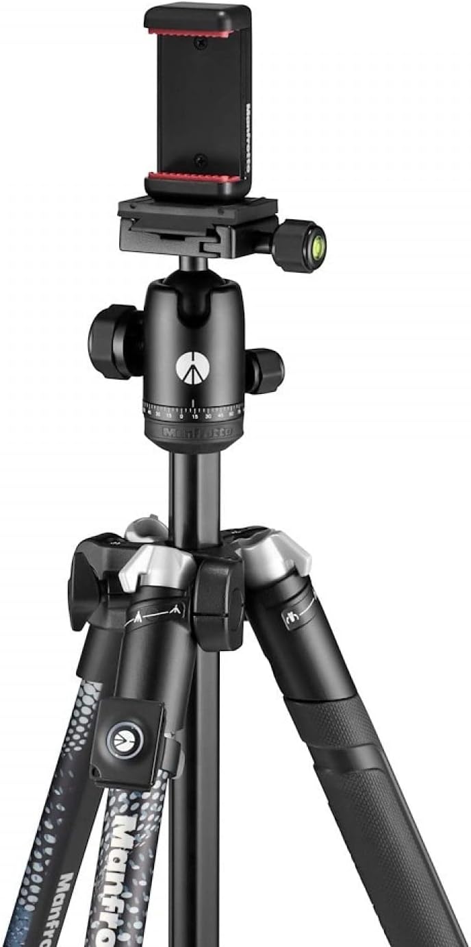 Manfrotto Element MII Kamera- und Handystativ, Aluminium Reisestativ mit Kugelkopf und Bluetooth, fü