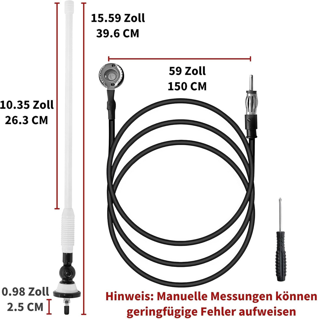 RED WOLF Gummi Ente Antenne Hochflexible, Marine Radio Antenne FM AM Stabil für ATV UTV Boot Yacht T