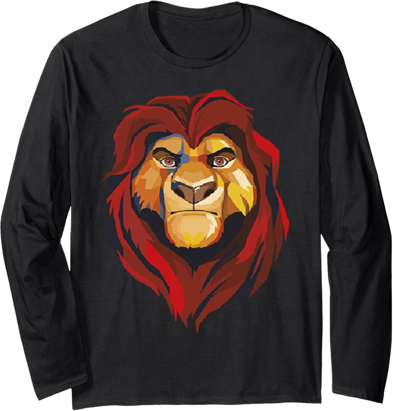 Disney The Lion King Mufasa Painted Big Face Langarmshirt