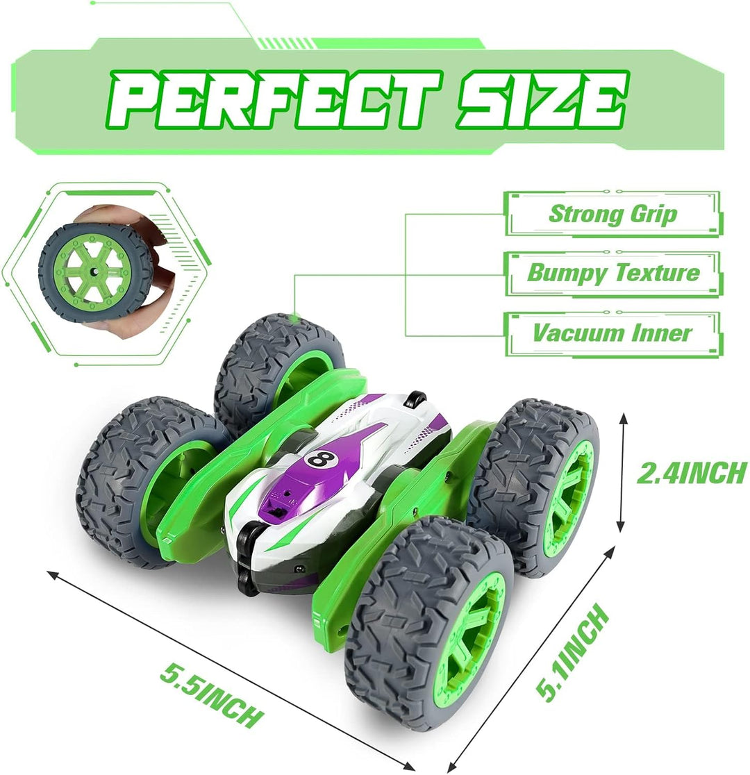 Kiztoys Ferngesteuertes Auto, RC Stunt Car Spielzeug, 4WD, 2.4GHz RC Stunt Auto 360° Flip All Terrai
