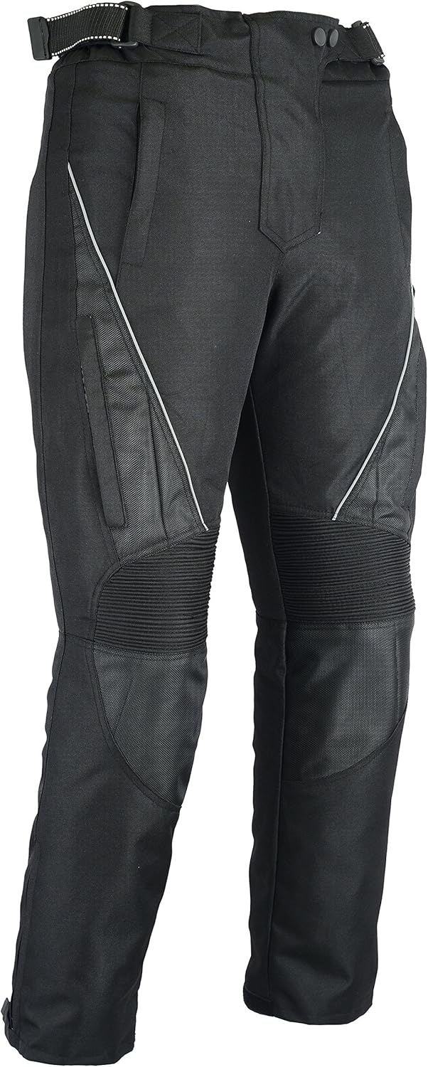 Australian Bikers Gear Jazz Black CE Armoured Vented Ladies Cordura Waterproof Trousers (W28 L32) -