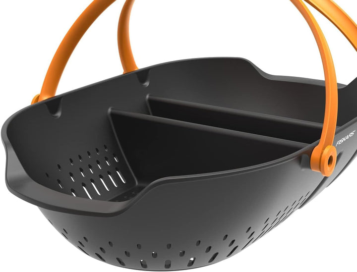 Fiskars Erntekorb, Zum Sammeln, Transportieren und Reinigen von Ernte und Erntewerkzeugen, Kunststof