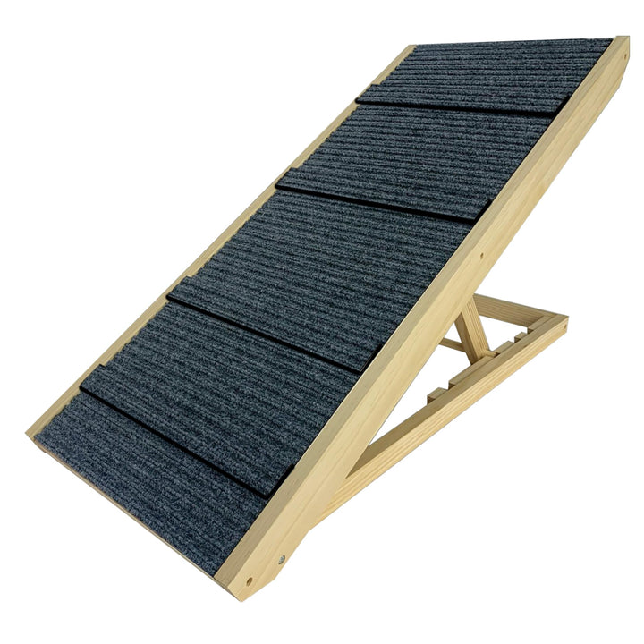 Aufun Hunderampe Hundetreppe Auto Klappbar 100cm lang für Katzen grosse und kleine Hunde, höhenverst