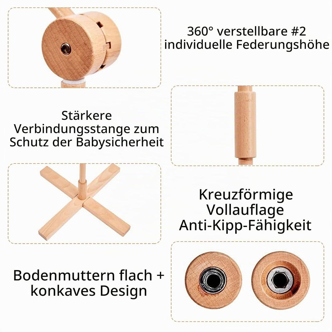 Bodenstehend Baby Mobile Halterung, Mobile Halterung Wickeltisch Holz, Mobile Wickeltisch für Aufhän