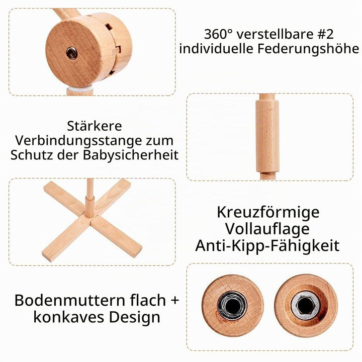 Bodenstehend Baby Mobile Halterung, Mobile Halterung Wickeltisch Holz, Mobile Wickeltisch für Aufhän