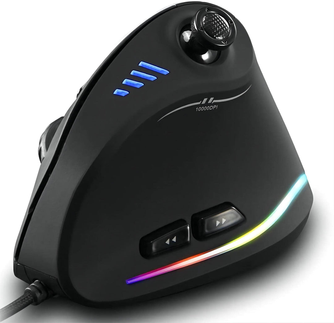 TKMARS Gaming Maus, Optische Vertical Gaming Mouse mit Joystick,Ergonomisches Design Vorbeugung gege