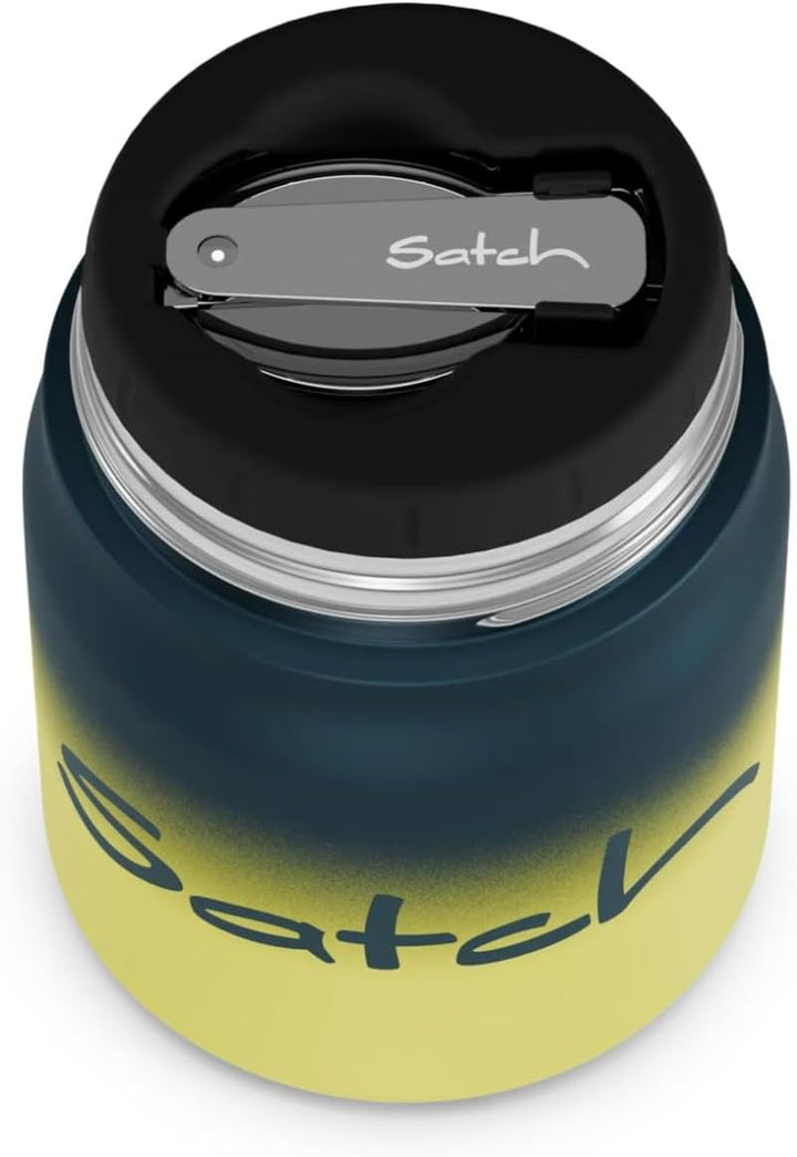 Satch Thermo Lunchbox 500ml, auslaufsicher, isoliert, mit Gabel-Löffelkombination Blue Graffiti - Ge