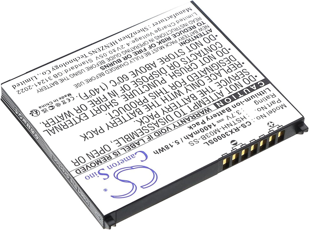 CS-RX3000SL Akku 1400mAh Kompatibel mit [HP] iPAQ hx2000, iPAQ hx2100, hx2110, hx2115, hx2190, hx219