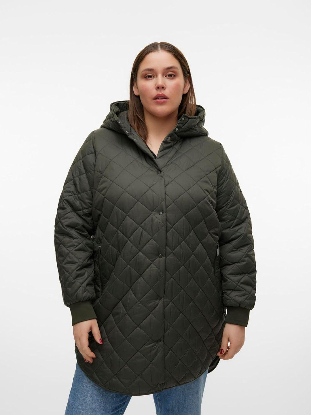 VERO MODA Female Mantel VMHAYLE Steppjacke, Grau / Peat