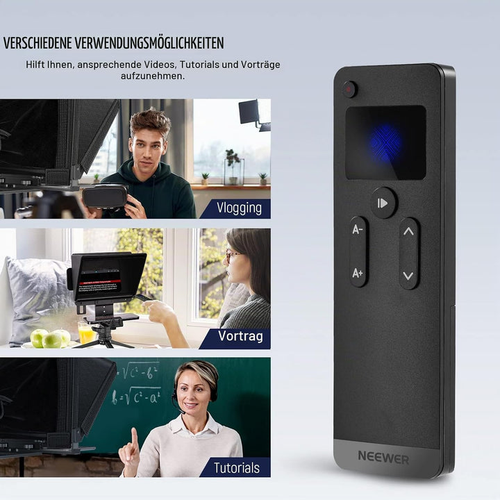 NEEWER RT113 Fernbedienung für NEEWER Teleprompter App, aktualisiert mit direkter Bluetooth Verbindu