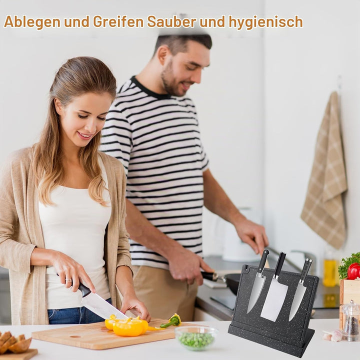Messerblock Magnetisch Ohne Messer Messerhalter Magnetisch mit Starker Haltekraft Abnehmbarer Design