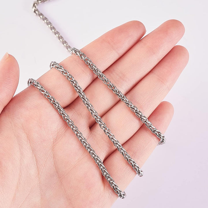 UR URLIFEHALL 304 Edelstahl Fuchsschwanz Ketten unverschweisst Silber Glieder Ketten für Halskette A