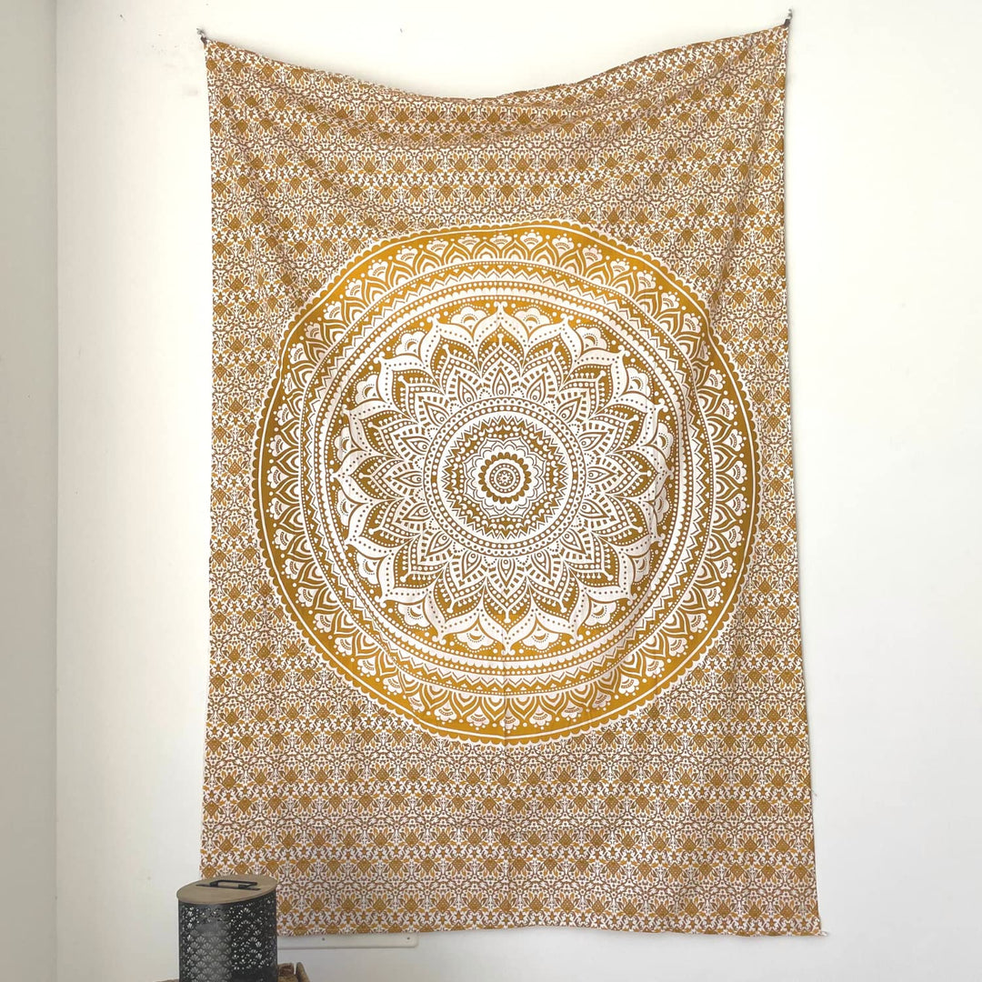 MOMOMUS Pareo oder Strandtuch Gross, 100x200, XL - Mit Mandala-Motiv - Stranddecke Sandfrei Sanddurc
