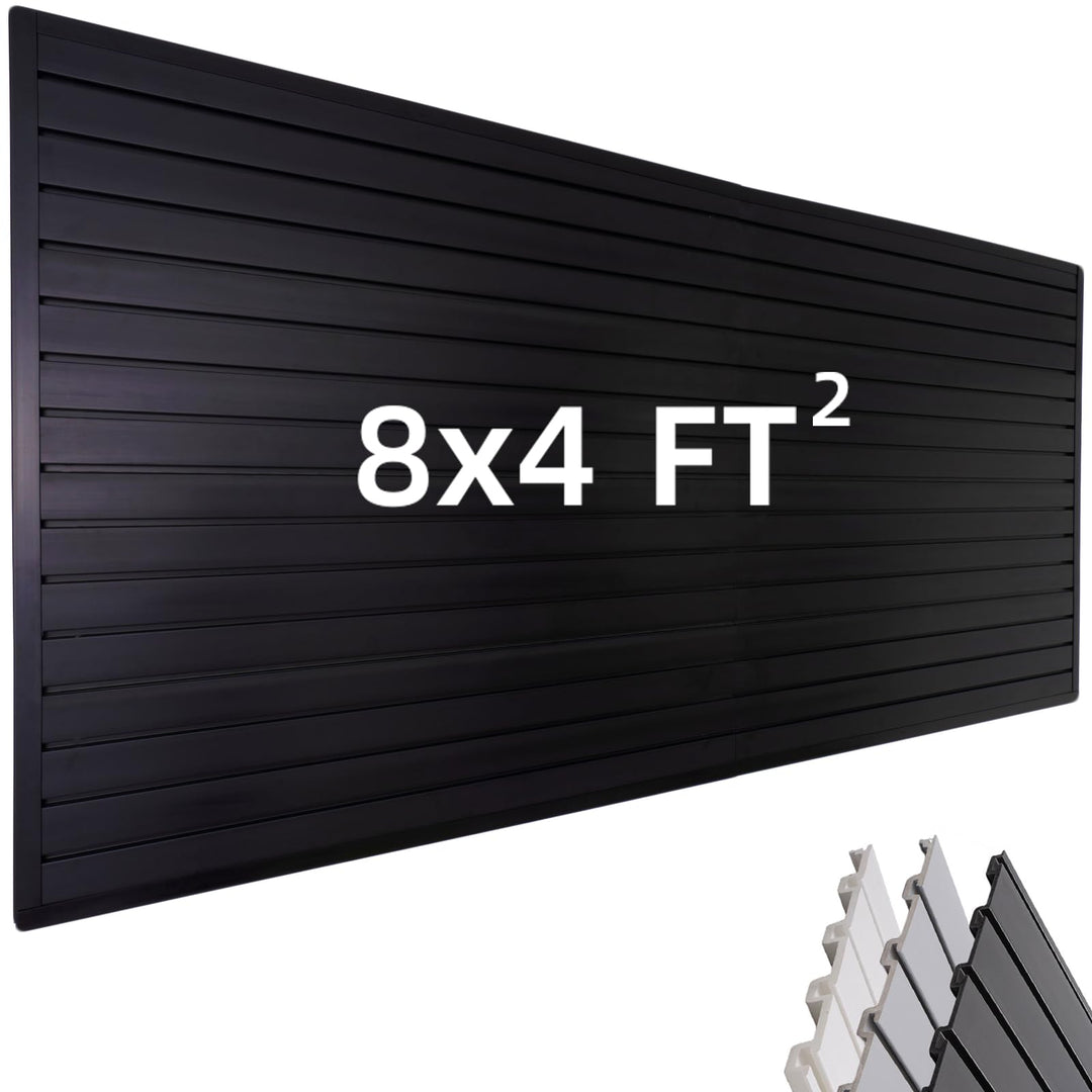 FRAYSCENT Lamellenwandverkleidung Garage Wand Organizer, Slatwall Paneele Garage Werkzeug Organizer