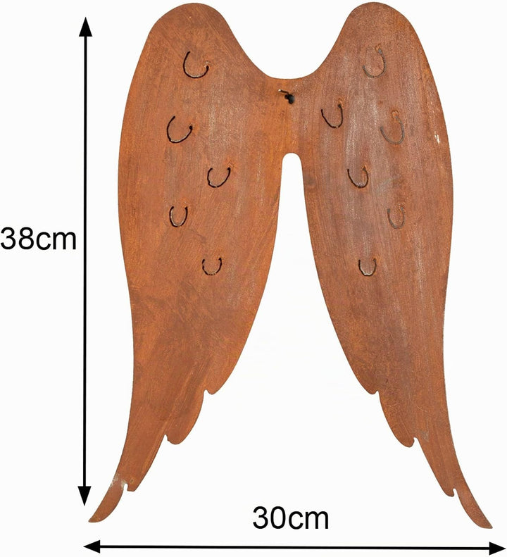 Engelsflügel zum Hängen 38cm aus Edelrost