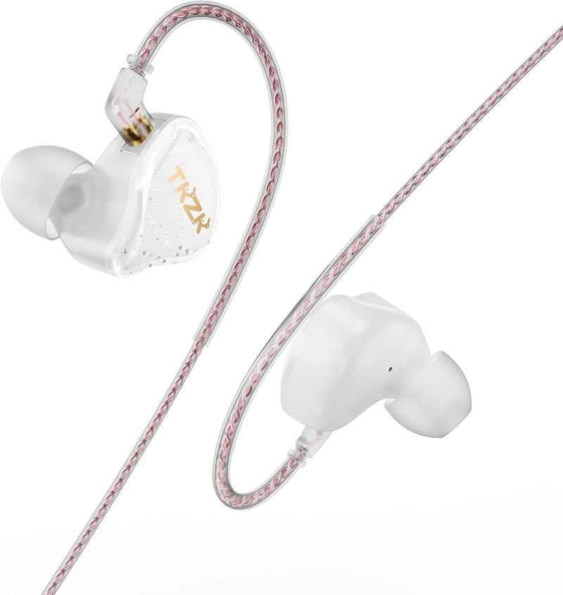 keephifi TKZK TK01 In-Ear-Kopfhörer, kabelgebunden, Super-Bass-Kopfhörer mit verbessertem Kabel, 1D-