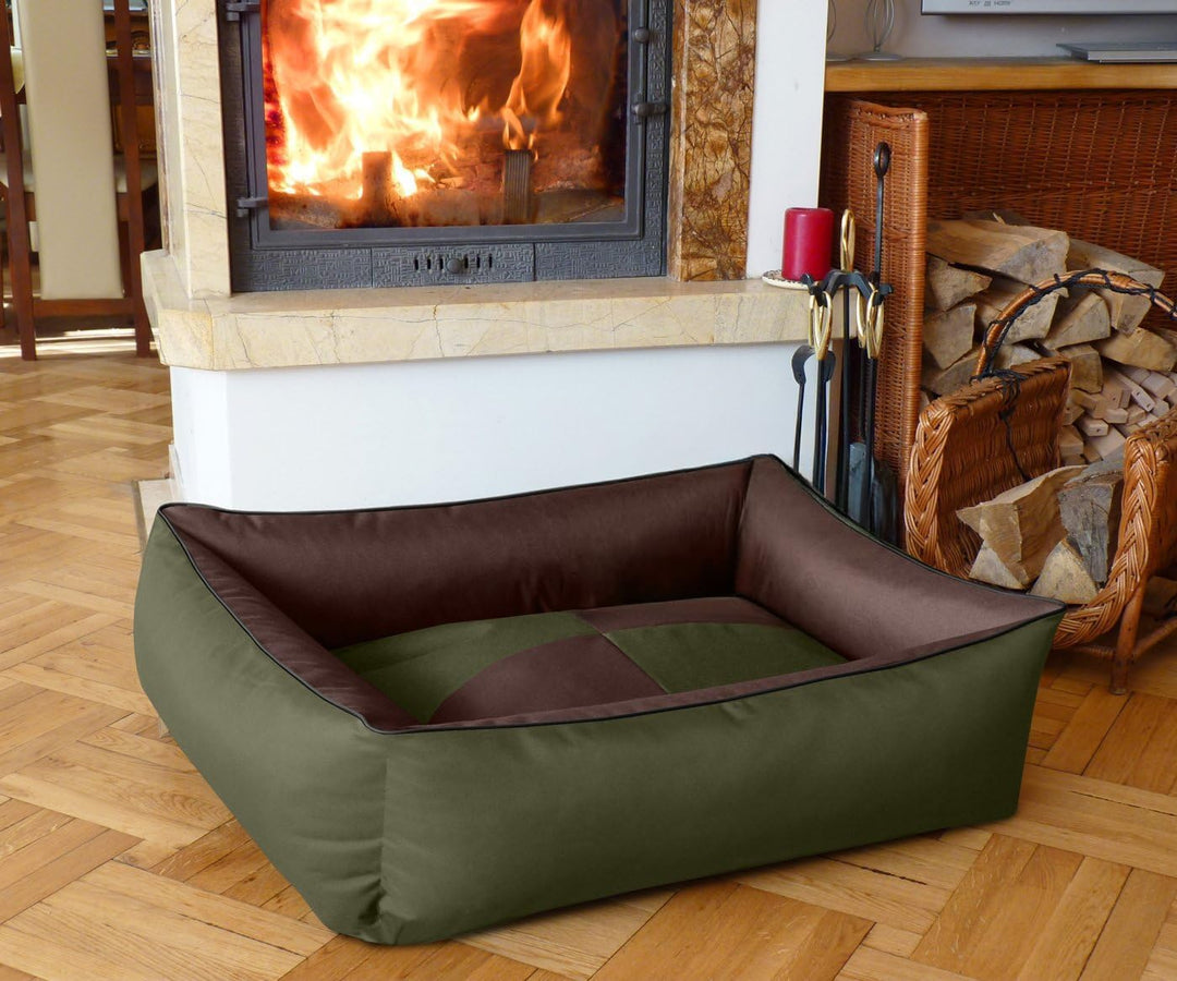 BedDog Hundebett 2in1 MAXQ, Hundekissen mit abziehbaren waschbaren Bezug, Hundekorb, Hundesofa, für