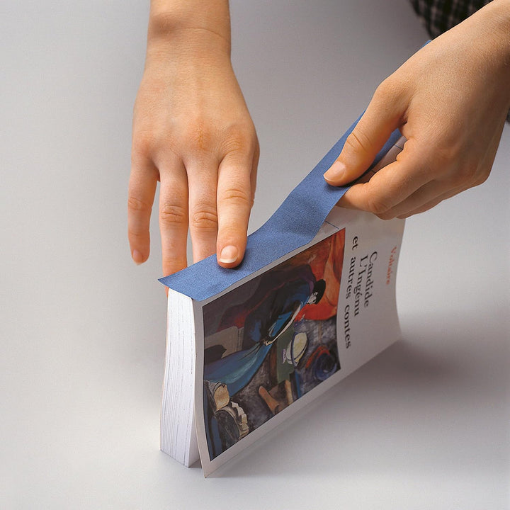 Modulor filmoplast T - Weiss - 8cm - Selbstklebendes Baumwollgewebe ***Perfekt zum Reparieren von Bü