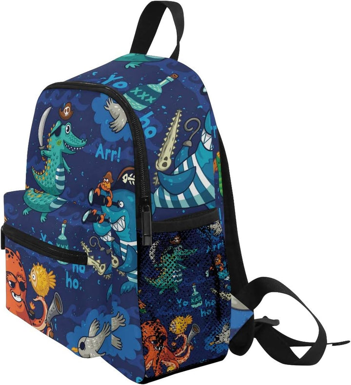 Kinderrucksack Pirate Octopus Whale Kindergarten Kindergartentasche für Kleinkinder Mädchen Jungen
