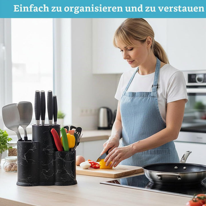 Messerblock ohne messer, Kunststoff Universal messerhalter schublade mit Messerschlitz Abtropflöcher