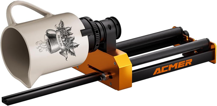 ACMER M4 Laser Rotary Roller Laser-Drehrolle, Lasergravierer Y-Achsen-Drehrolle 360° mit 3-150 mm Gr