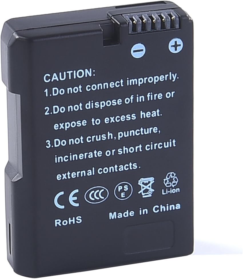 DSTE®（2 Pack） Ersatz Batterie und DC111E Reise Ladegerät Compatible für Nikon EN-EL14 EN-EL14A DF D3
