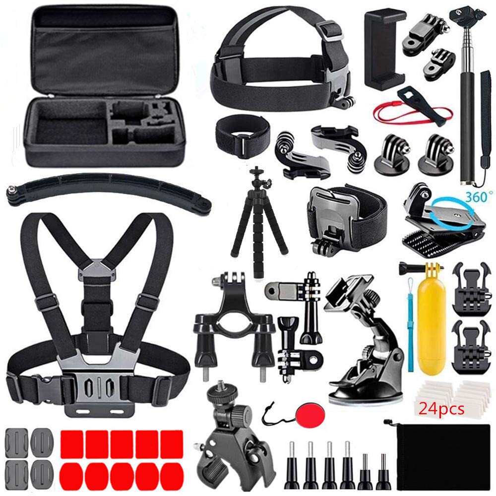DIKER Action Kamera Zubehör Set Bundle, Zubehör Kit für Gopro Hero 12 11 10 9 8 7