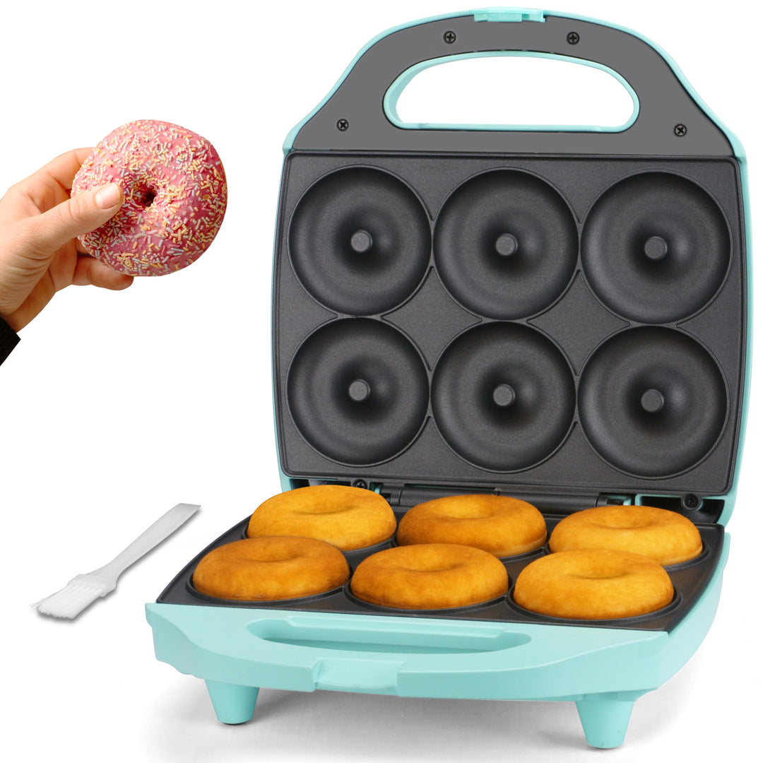 Baker’s Friend Mini Donut Maker Maschine für zu Hause, 6 x 7.5 cm Mini Donuts Maker Maschine für Fam