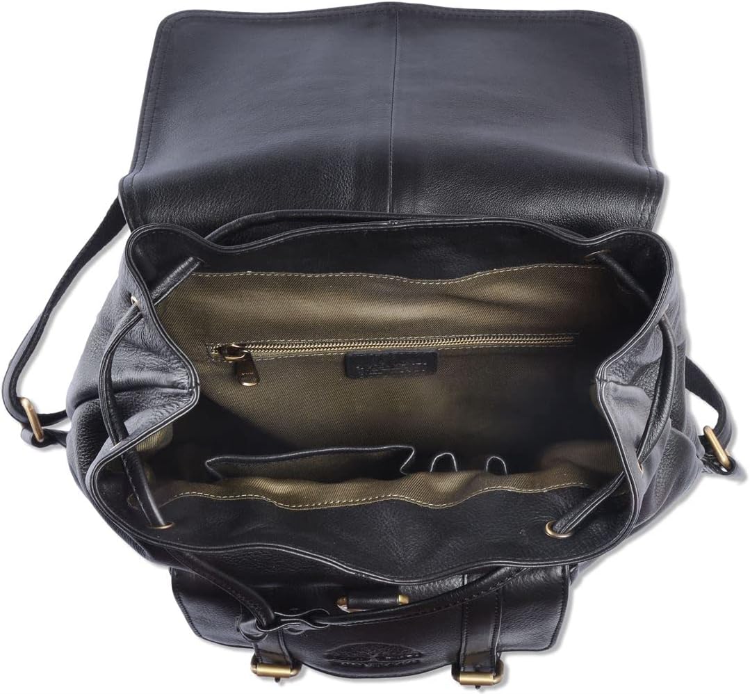 WILD WOODS | Rucksack Herren Damen Unisex Leder Schulrucksack Fahrradrucksack Wanderrucksack Lederru