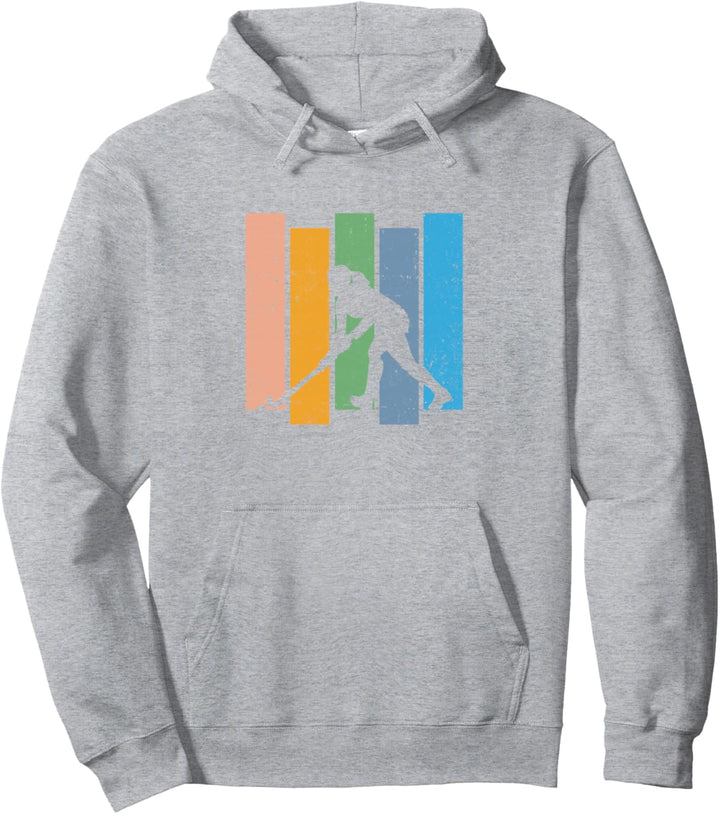 Retro Grafik Hockeyspieler Feldhockey Hockeyschläger Hockeyschläger Hockeyschläger Pullover Hoodie