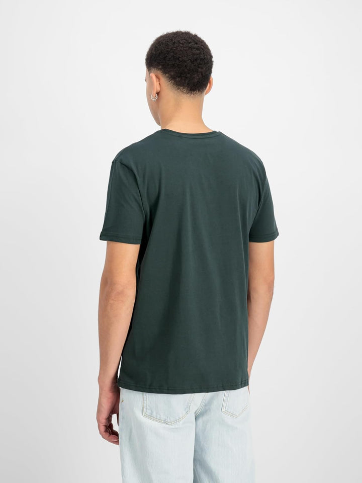 Alpha Industries Herren Basic Big Logo T-Shirt XS Dark Petrol, XS Dark Petrol