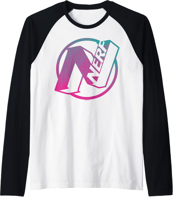 Nerf N Gradient Comic Style Logo Raglan
