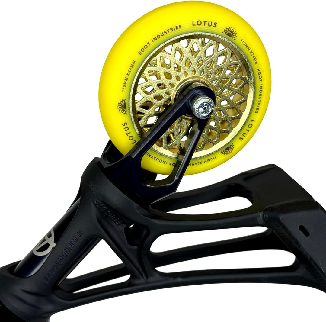 Root Industries Lotus Stunt-Scooter Rolle 110mm + Fantic26 Sticker (Radiant Gelb/Pu Gelb), Radiant G