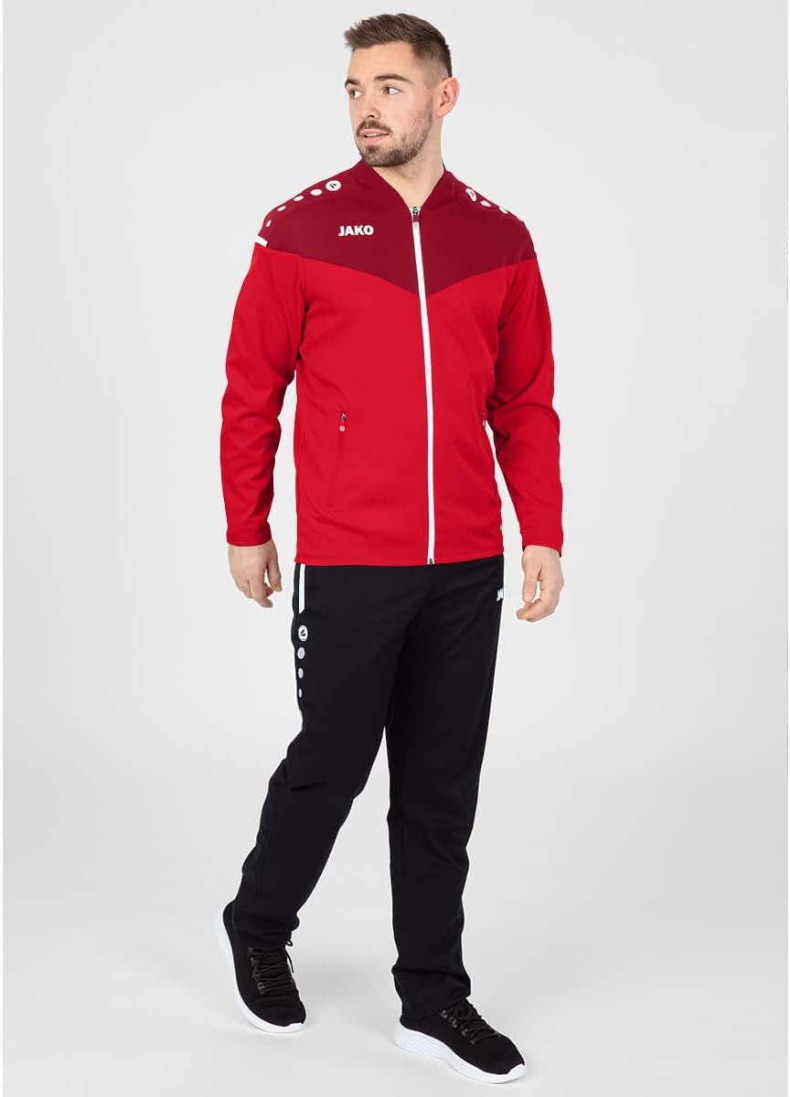 JAKO Herren Präsentationsjacke Champ 2.0, marine/darkblue/skyblue, XXL, 9820, M Rot/Weinrot