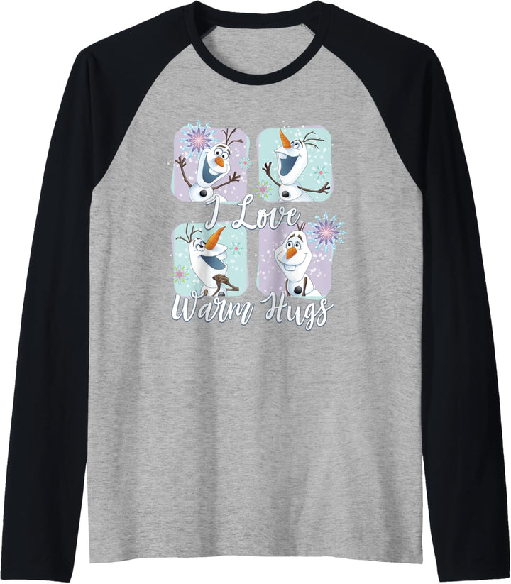 Disney Frozen Olaf Love Warm Hugs Colorful Raglan