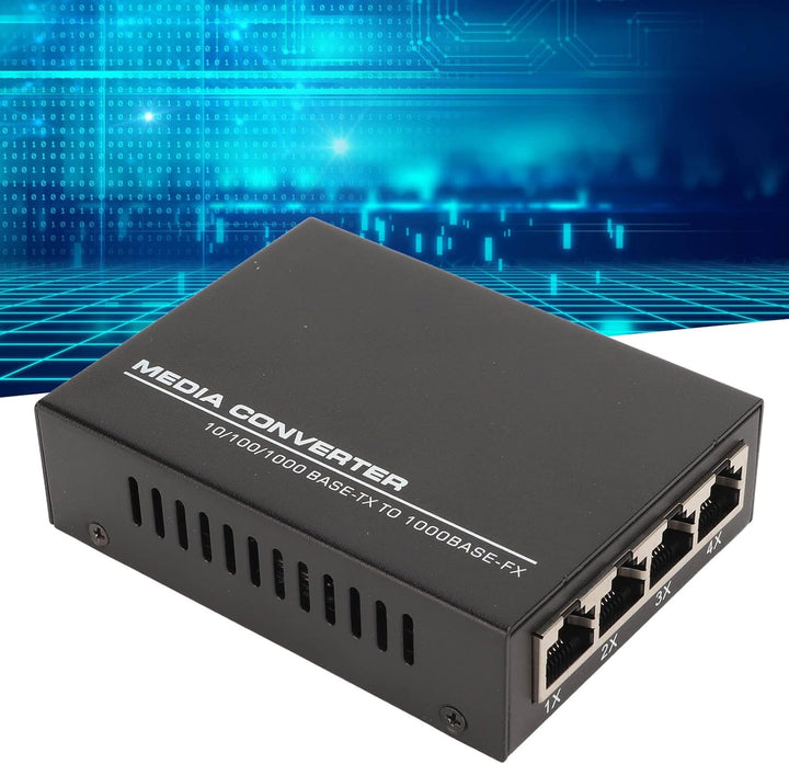 Gigabit-Ethernet-Medienkonverter, SFP-Glasfaser-auf-RJ45-Ethernet-Adapter, 1000Base auf 10/100/1000B