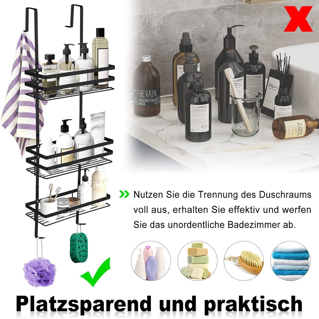 YRHome Duschablage ohne Bohren Duschregal zum Hängen aus Edelstahl Hängen Duschkorb Hängeablage mit