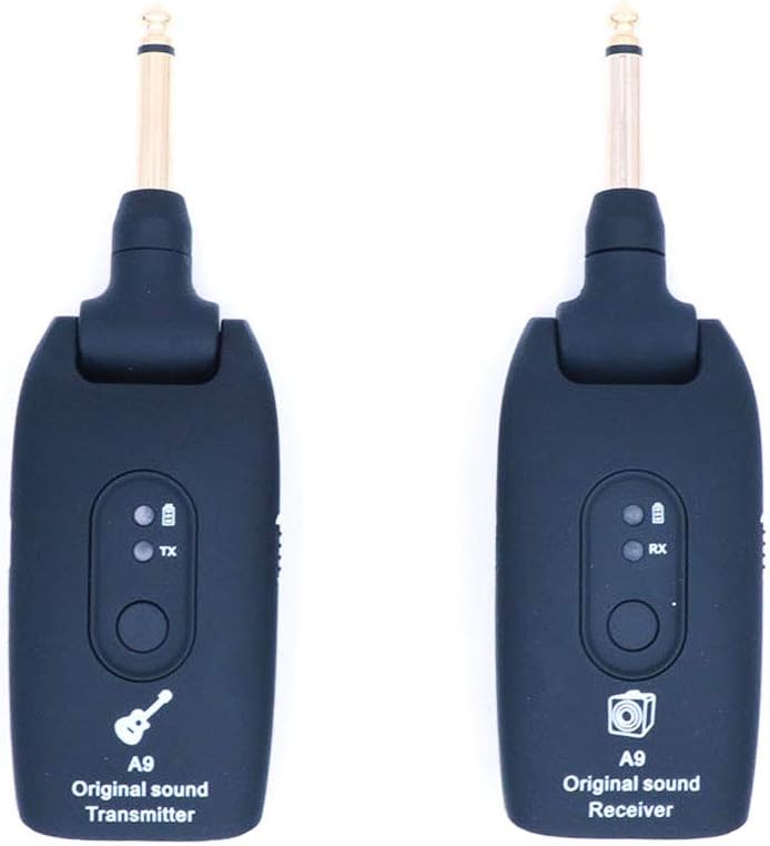 Alnicov A9 Guitar Wireless System 2.4GHz Wireless Guitar Transmitter und Receiver für E-Gitarre Bass
