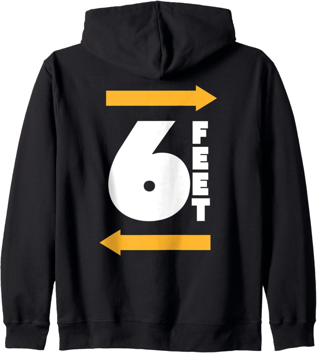 Bleiben Sie 6 Fuss entfernt FT Social Distancing Antisozial Kapuzenjacke