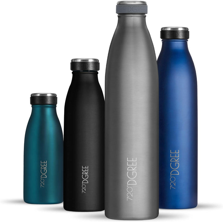 720°DGREE Edelstahl Trinkflasche “milkyBottle” - 750ml - BPA-Frei, Auslaufsicher, Kohlensäure geeign