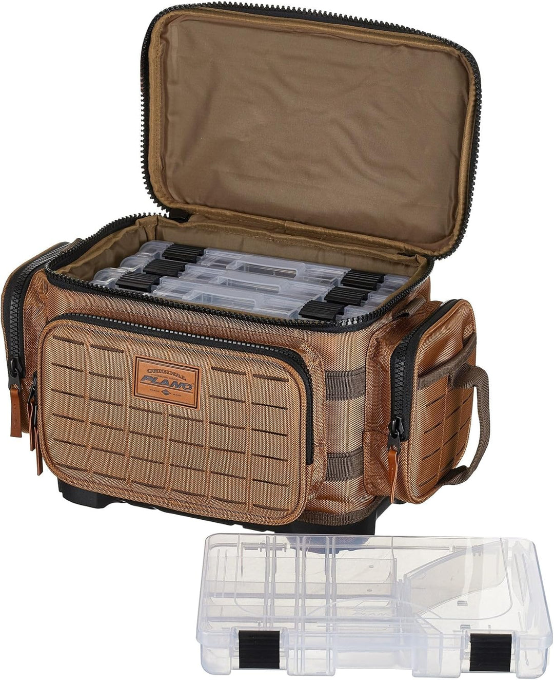 Plano Herren PLABG360 Tackle Bag, Khaki mit braunem und schwarzem Rand, 3600, 3600