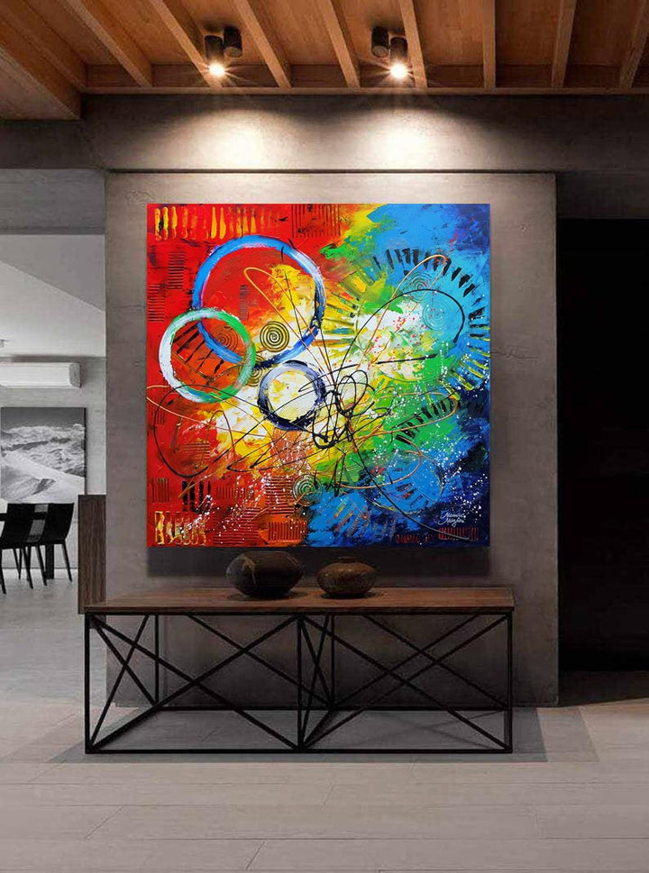 Monica Mirafiori I 100% HANDGEMALT I Gemälde Hoffnung 80x80cm | Gemälde Handgemalt | Acrylgemälde |