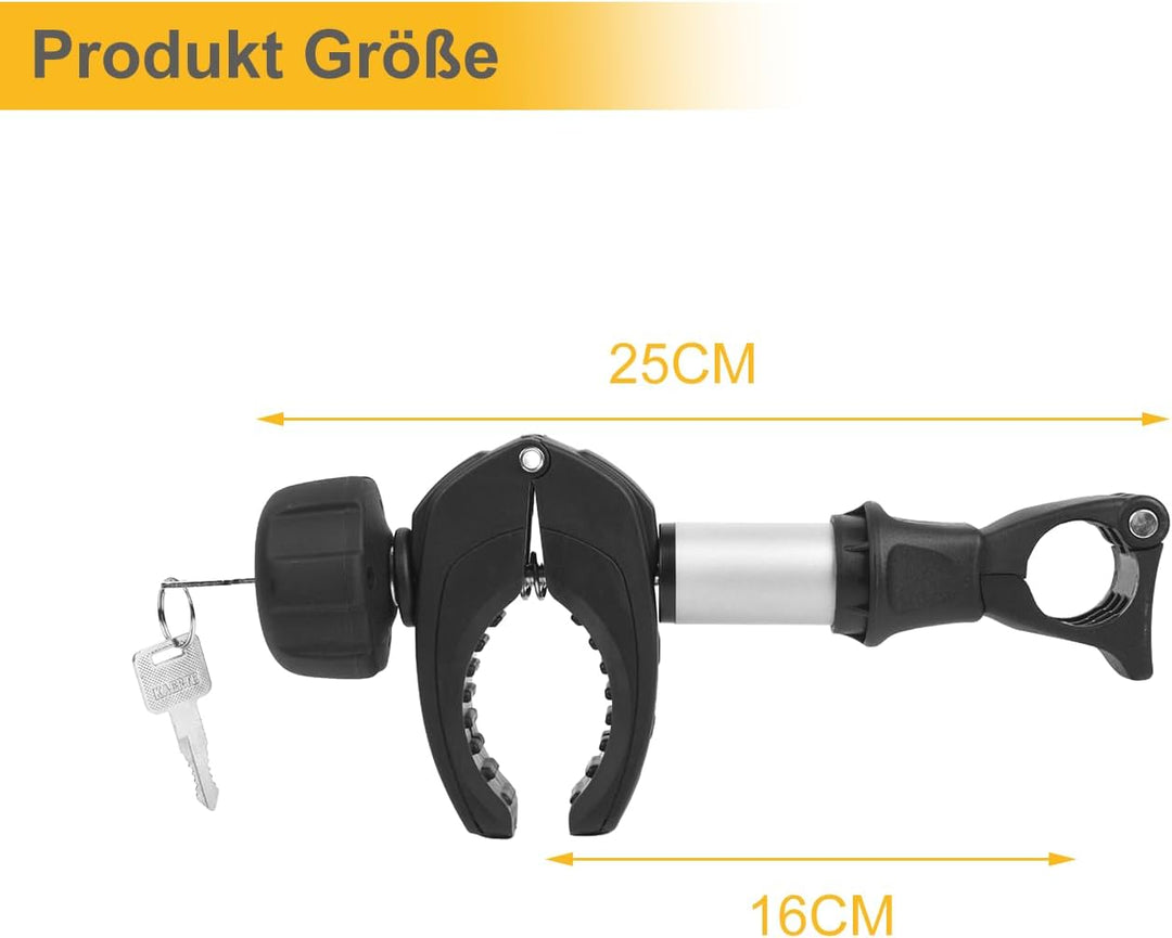 Rahmenhalter 1 Pack, 25cm Länge Abschliessbare Rahmenhalterung für Fahrradträge ，für U-Bügelrohr, 25