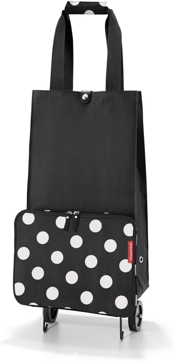 reisenthel foldabletrolley - Faltbarer, kompakter Einkaufswagen - einfach zu verstauen Dots White, D
