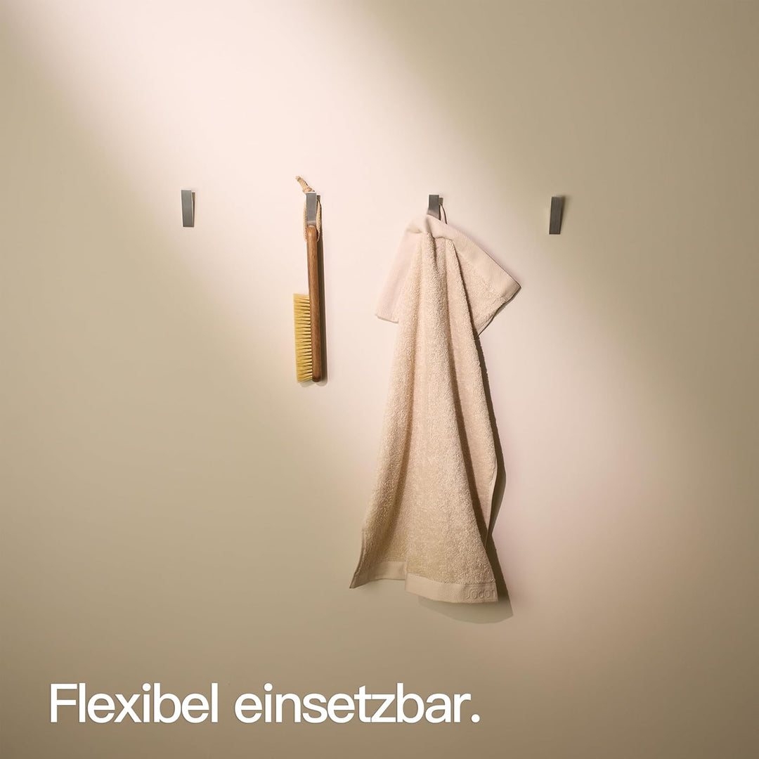 Designfabrik Hamburg Klebehaken extra stark | Haken selbstklebend | Wandhaken | Handtuchhalter ohne